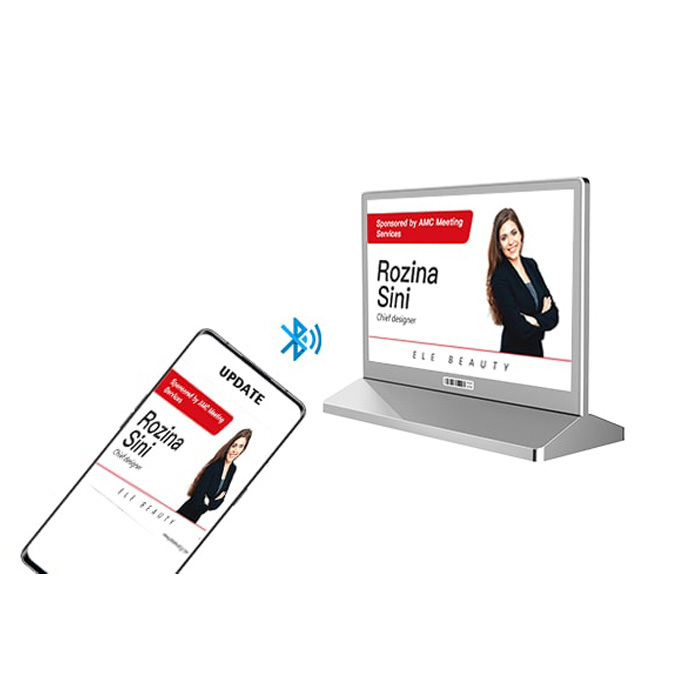 Segnaletica per riunioni E-Paper Bluetooth, supporto APP per telefoni Android e IOS