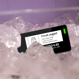 Etichetta per scaffale digitale multilingue per congelatore da 2,13 pollici impermeabile