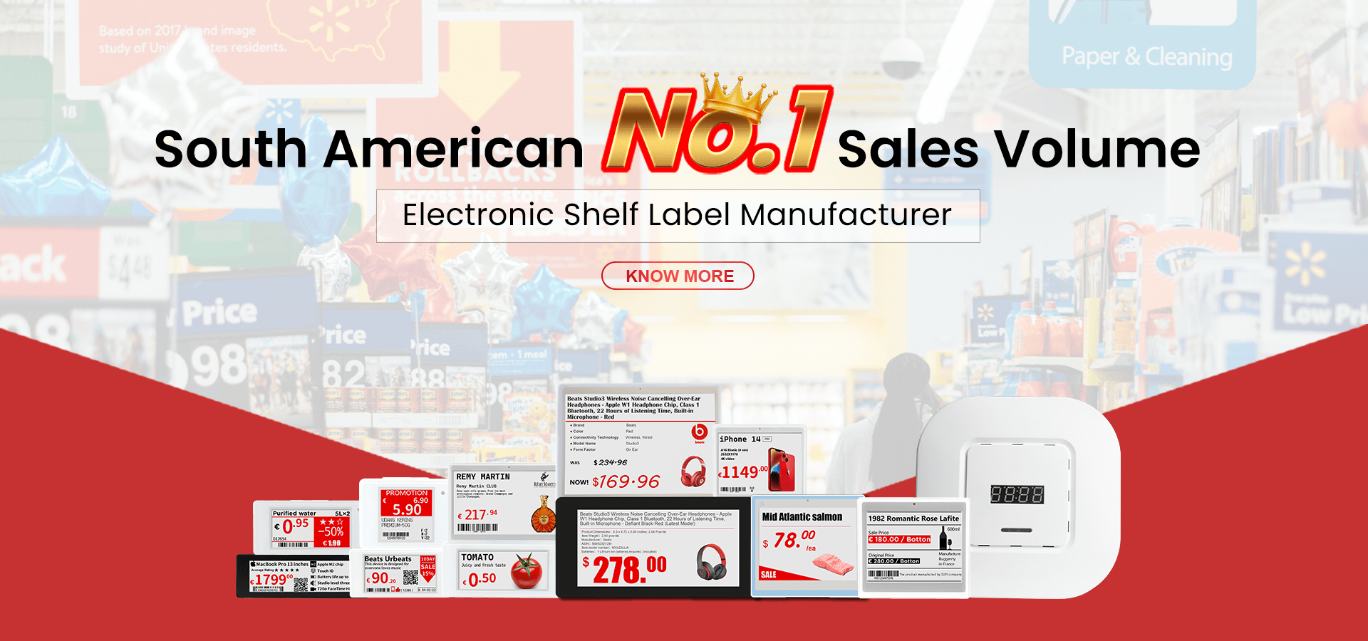 Etichetta ESL per catene di negozi